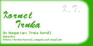 kornel trnka business card