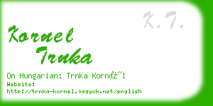 kornel trnka business card